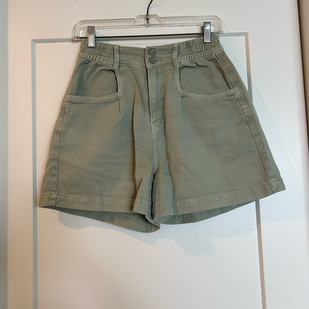 Garage Olive Camper Shorts for Women